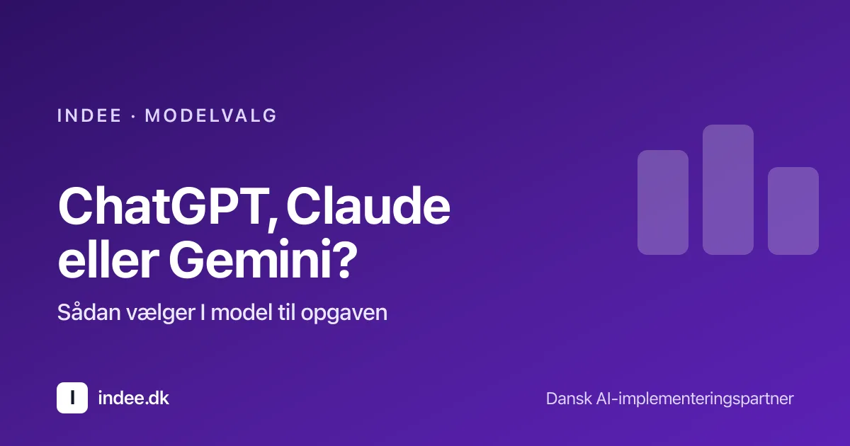 ChatGPT, Claude eller Gemini? Sådan vælger I model