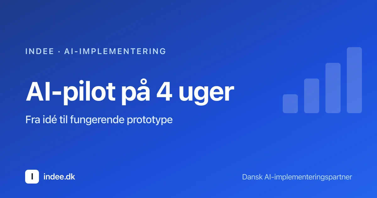 AI-pilot på 4 uger: Sådan starter danske virksomheder